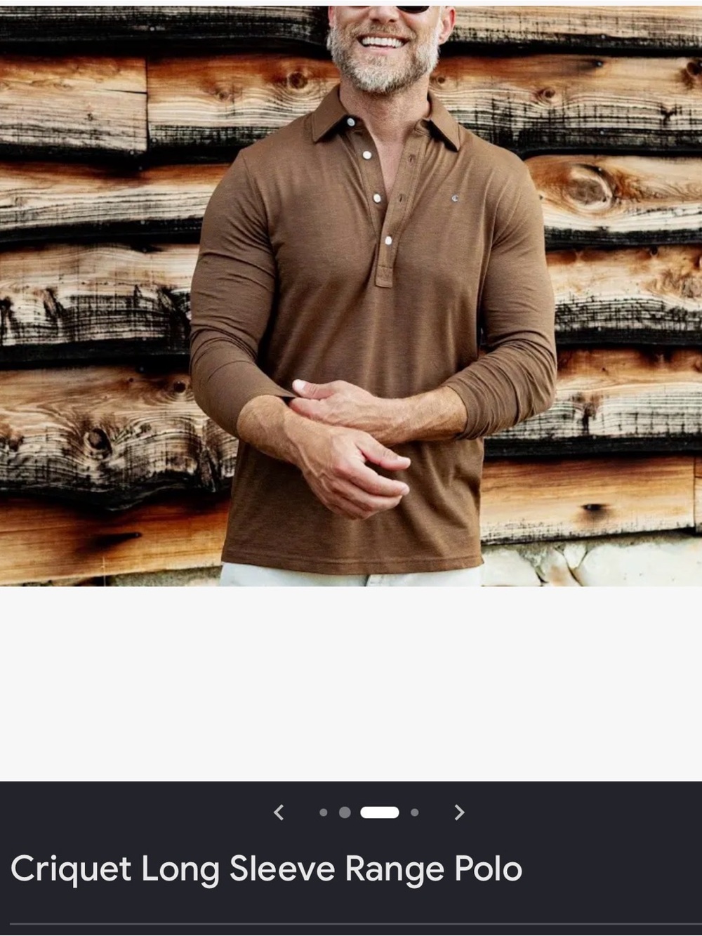 Criquet Long-Sleeve Polo in Brown